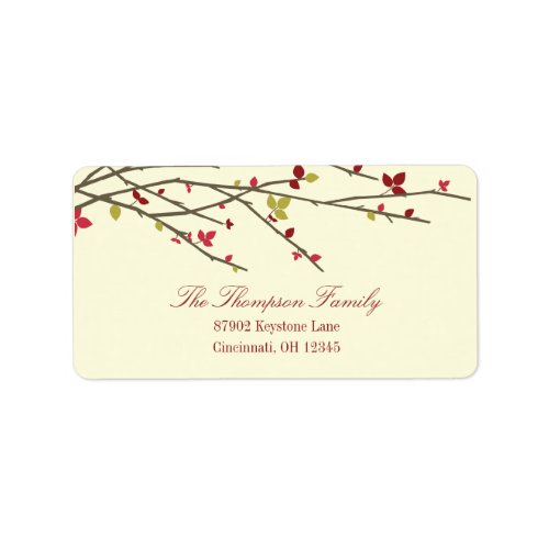 Holiday Branches Holiday Address Label