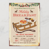 Holiday Breakfast Christmas Invitation