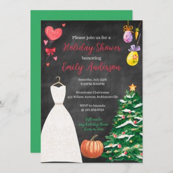 Holiday Bridal Shower Invitation by modernmaryella at Zazzle