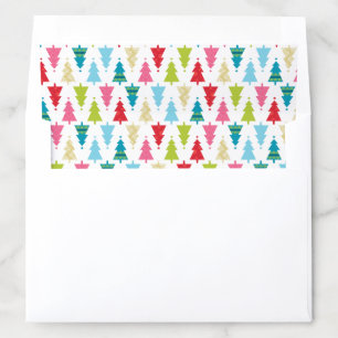 HOLIDAY brightly colored christmas tree pattern Envelope Liner