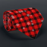 Holiday Buffalo Plaid Red Black tie Snowflake<br><div class="desc">This design was created through digital art. It may be personalized by clicking the customize button and changing the color, adding a name, initials or your favorite words. Contact me at colorflowcreations@gmail.com if you with to have this design on another product. Purchase my original abstract acrylic painting for sale at...</div>