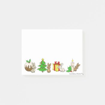 Holiday Bunnies Post-it Notes by bunnieswithstuff at Zazzle