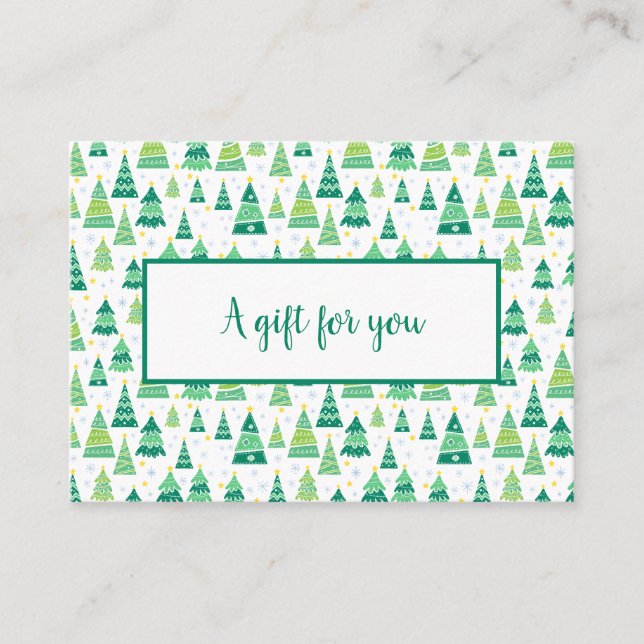 Holiday Business Gift Certificate Christmas trees (Front)