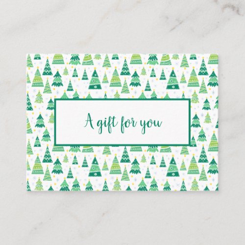 Holiday Business Gift Certificate Christmas trees