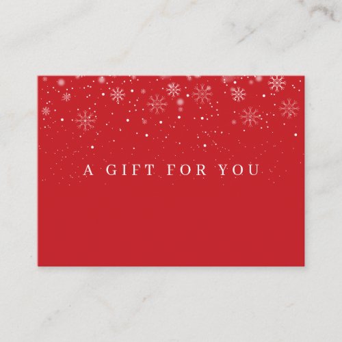 Holiday Business Snowflakes Gift Certificate