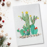 Holiday Cactus Christmas Southwest Jigsaw Puzzle<br><div class="desc">This design was created though digital art. It may be personalized in the area provided by changing the photo and/or text. Or it can be customized by choosing the click to customize further option and delete or change the color the background, add text, change the text color or style, or...</div>