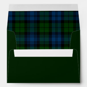 Holiday Campbell Military Green Tartan Envelope