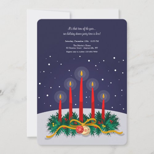 Holiday Candles Invitation