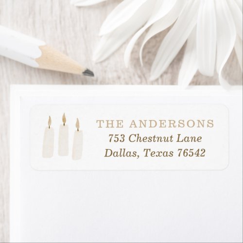 Holiday Candles Return Address Label