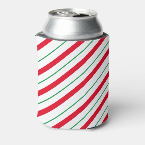 Holiday Candy Cane  Can Cooler 