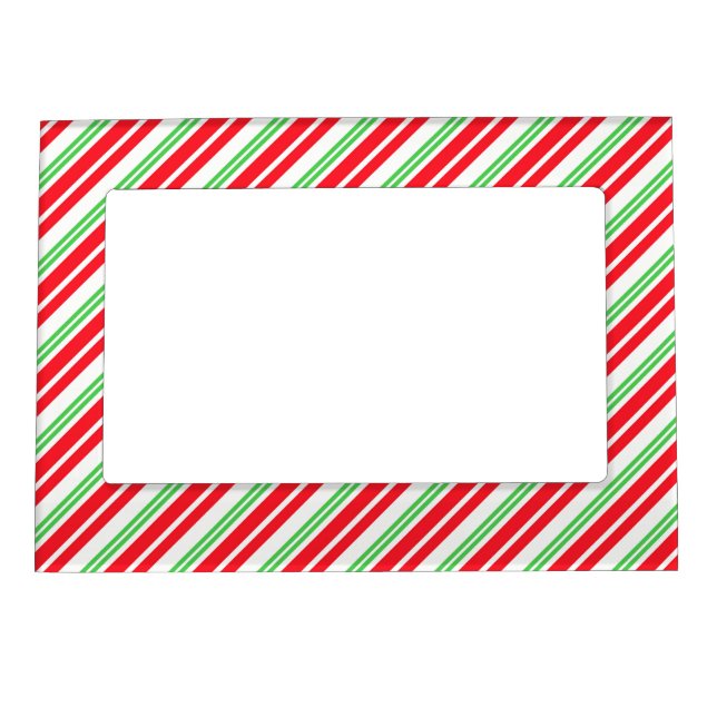 Holiday Candy Cane Striped Picture Frame (Front)