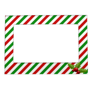 Holiday Candy Cane Striped Picture Frame