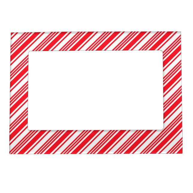 Holiday Candy Cane Striped Picture Frame (Front)