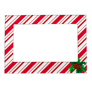 Holiday Candy Cane Striped Picture Frame