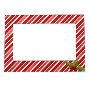 Holiday Candy Cane Striped Picture Frame