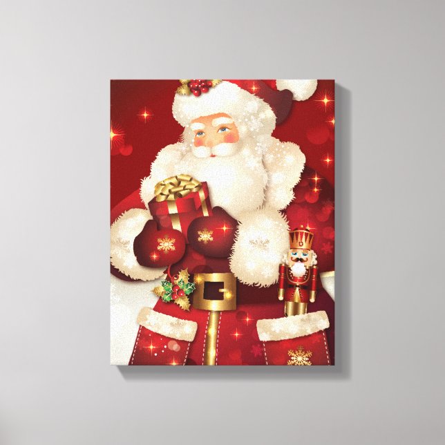 Holiday Canvas Art-Santa Print (Front)