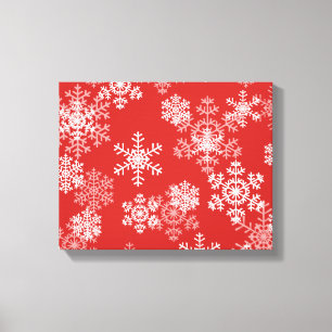 Holiday Canvas Art-Snowflakes Print