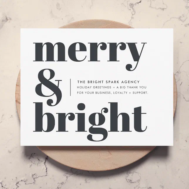 Holiday Card | Business Christmas Merry and Bright

