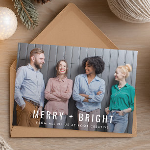 Holiday Card Business Christmas Photo Modern