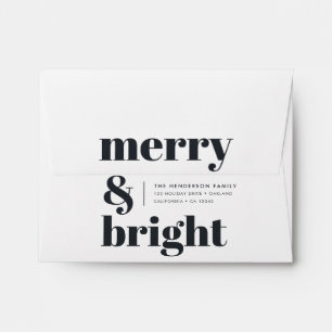 Holiday Card Envelope   Modern Pre Addressed Mail
