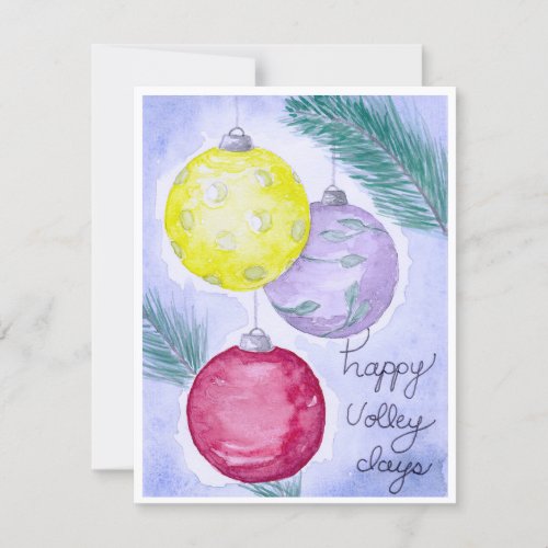 Holiday card for pickleball enthusiast