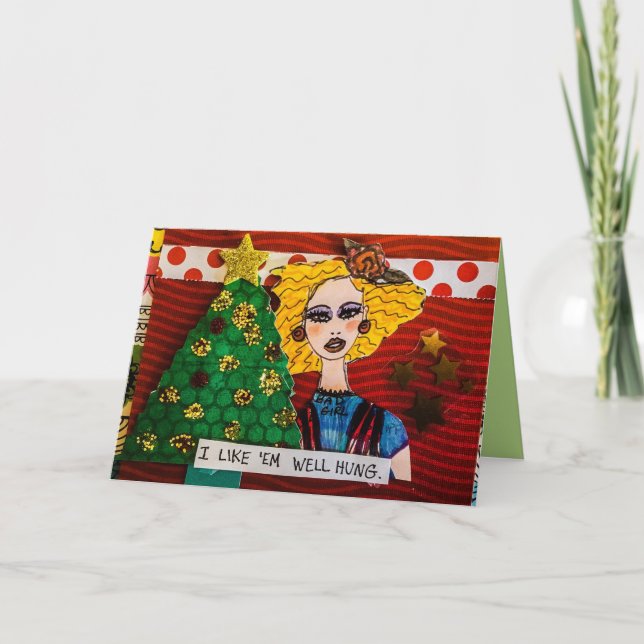 Holiday card- I like em well hung Card (Front)
