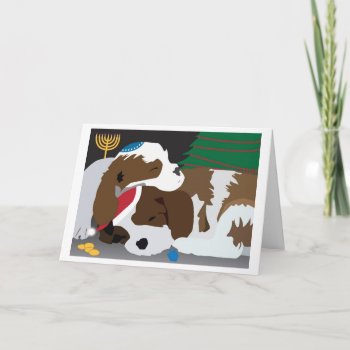 Holiday Card Puppies by nonnygoats at Zazzle