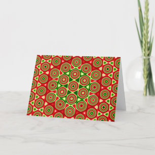Holiday Card: Red and green quasicrystal Card