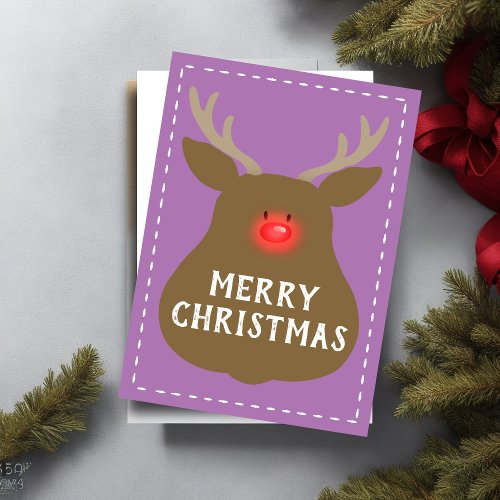 Holiday Card Red Nose Reindeer