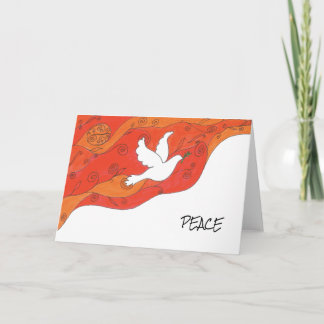 Holiday card with dove of Peace
