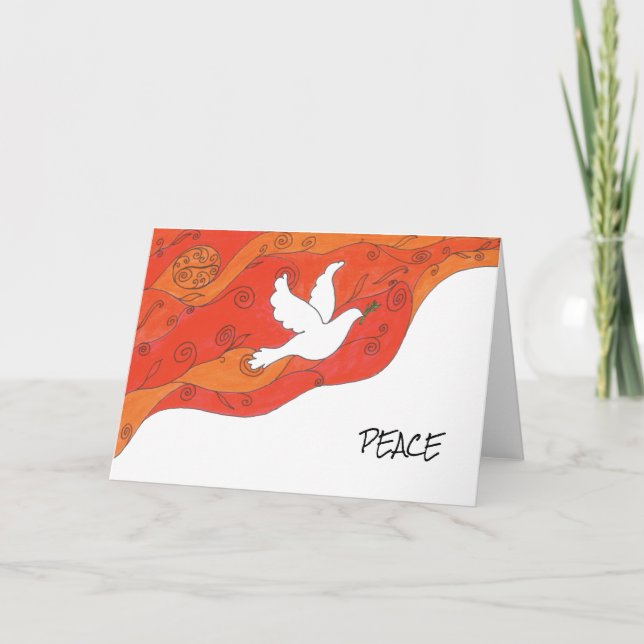 Holiday card with dove of Peace (Front)