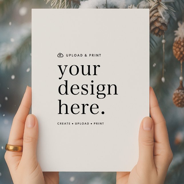 Holiday Card | Your Design Upload Christmas Cards (A DIY flat holiday card template to upload your own design from  Photoshop, Canva & more!)