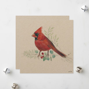 Holiday Cardinal Art Card