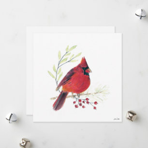 Holiday Cardinal Berries Art