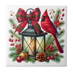 Holiday Cardinal Ceramic Tile