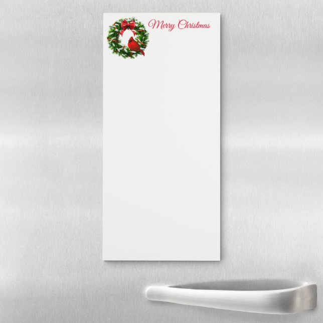 Holiday Cardinal Magnetic Notepad (In Situ)
