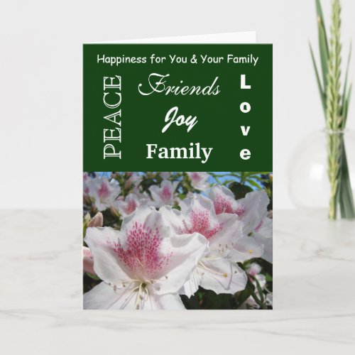 Holiday Cards Happiness You  Your Family Floral