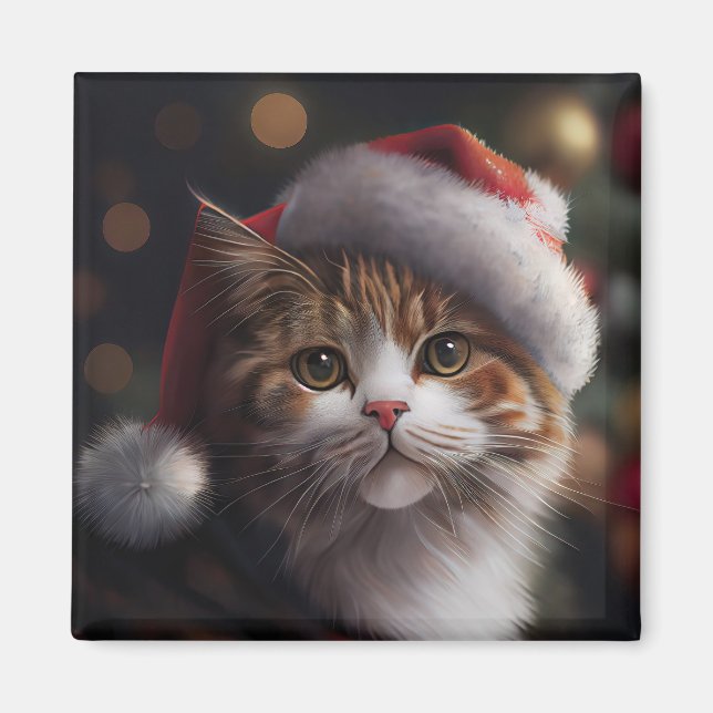 Holiday Cat Magnet (Front)
