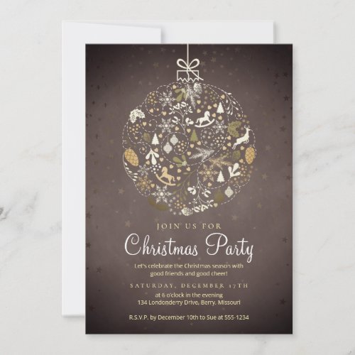Holiday Celebration Christmas Party Invitation