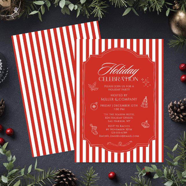 Holiday Celebration Corporate Christmas Party Invitation (Creator Uploaded)