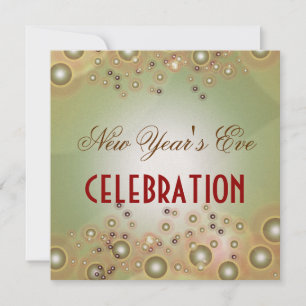 Holiday Celebration invitations, champagne bubbles Invitation