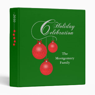 Holiday Celebration Memories 1 inch 3 Ring Binder
