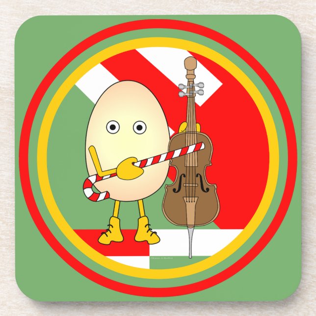 Holiday Cello  Beverage Coaster (Front)