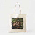 Holiday Chalk Drawn Pinecone and Pine Needles Tote Bag<br><div class="desc">Holiday themed items designed by Umua. Printed and shipped by Zazzle or their affiliates.</div>