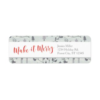 Holiday Characters Pattern Address Label