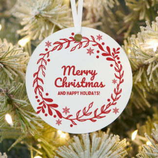Holiday Charm Metal Ornaments 