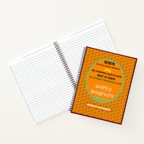 HOLIDAY CHECKLIST W SEAMLESS  PATTERN BACKGROUND  NOTEBOOK