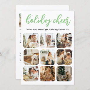 Holiday Cheer 12 Photo Christmas Personalized