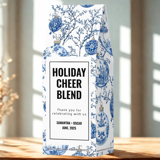 Holiday Cheer Blue Christmas Ornament Roasted Coffee (Creator Uploaded)