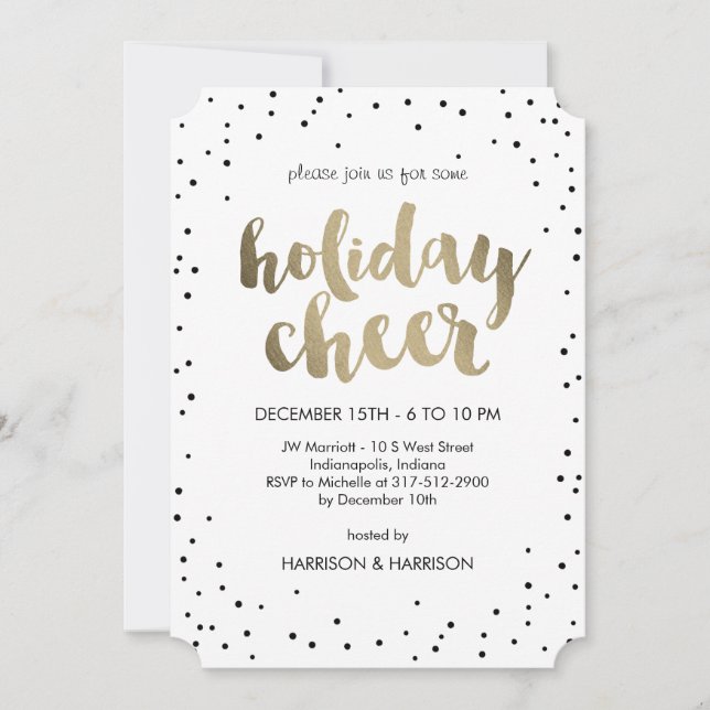 Holiday Cheer Business Holiday Party Invitation (Front)